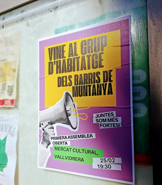 Contra l’expulsió, organització veïnal: pel dret a l’habitatge als Barris de Muntanya!